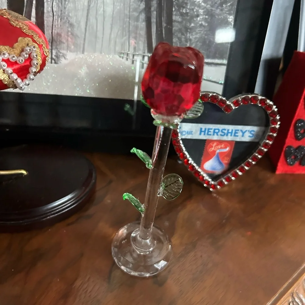 Vintage Glass Rose